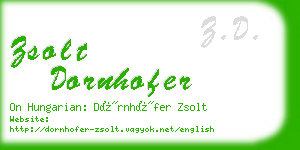zsolt dornhofer business card